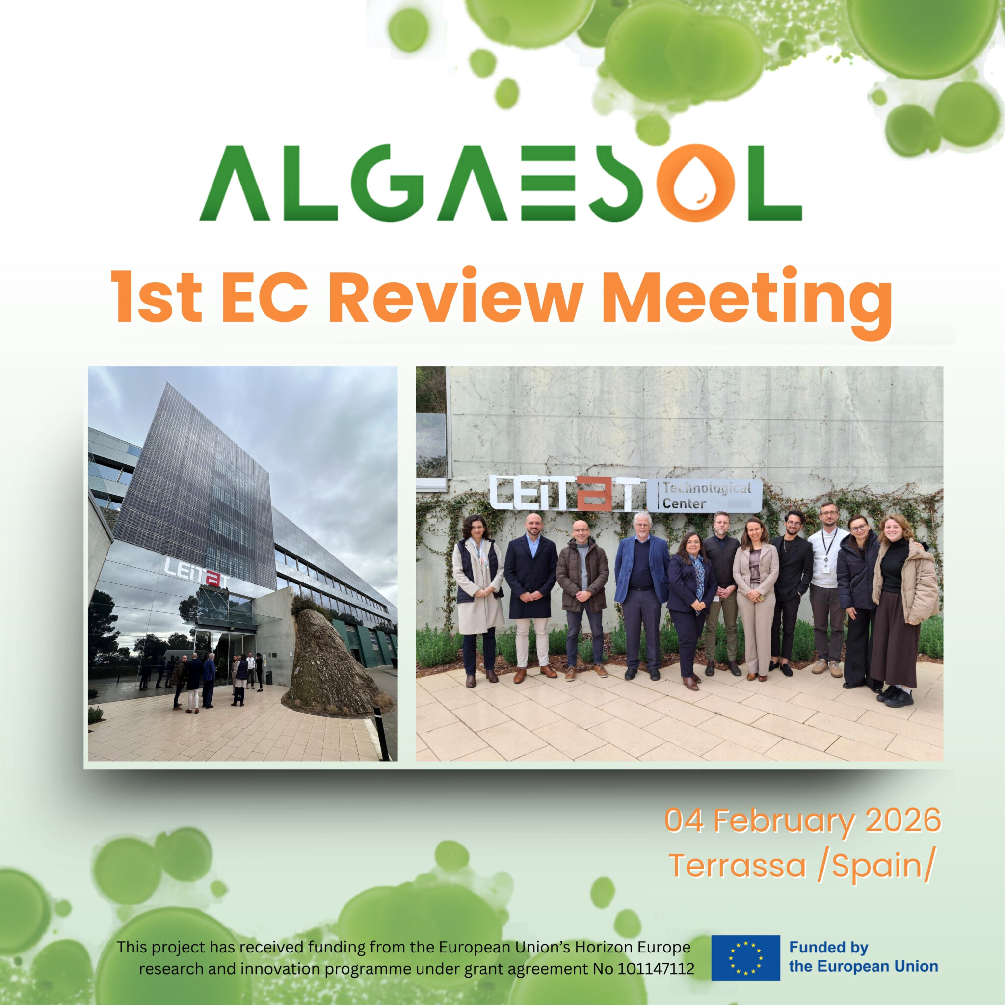 ALGAESOL project: First Review Meeting Highlights in Terrassa, Spain ...